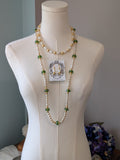 Renaissance Jewelry Set - Olive, Gold, and Pearl