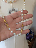 Renaissance Jewelry Set - Pink, Gold, and Pearl