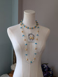 Renaissance Jewelry Set - Aquamarine, Gold, and Pearl
