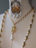Renaissance Jewelry Set - Gold, Pearl, and Citrine
