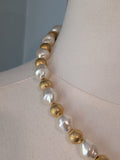 Renaissance Necklace with Pendant - Gold, Pearl, and Citrine