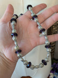 Renaissance Necklace - Silver and Dark Purple
