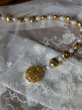 Renaissance Girdle Belt - Gold and Pearl - 47"