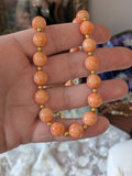 Coral Necklace - Empress Josephine with Golden Beads