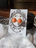 Coral Crown Earrings - Medium Round