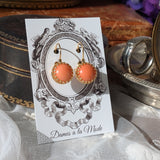 Coral Crown Earrings - Medium Round