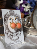 Coral Crown Earrings - Medium Round