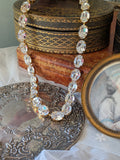 Clear Swarovski Crystal Necklace - Medium Oval