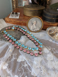 Light Pink Swarovski Crystal Collet Necklace - Small Round