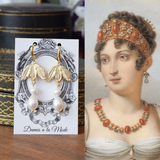 BLACK FRIDAY Caroline Murat Leaf and Pearl Earrings