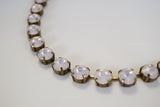 Pink Opal Collet Necklace - Small Round