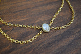 Chain and Crystal Festoon Necklace