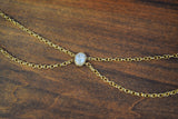 Chain and Crystal Festoon Necklace