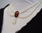 Festoon Necklace - Pearl with Extra Large Focal Stone