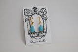 Turquoise Shell Pearl Teardrop Earrings