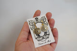 Golden Texture Round Earrings