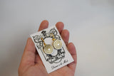 Golden Texture Round Earrings