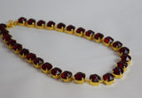 Garnet Red Crystal Necklace - Small Round - On Sale!