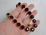 Garnet Red Crystal Necklace - Small Round - On Sale!