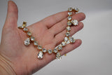 Clear Crystal Swarovski Necklace with Teardrops - Tiny Round