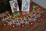 Floral Necklace - Swarovski Teardrop Stones