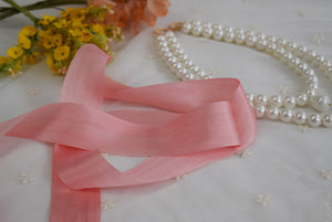 Silk Ribbon - Light Pink - 1.25" Wide - By the Yard