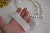 Silk Ribbon - White - 1.25" Wide - By the Yard
