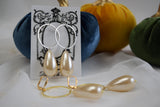 Hoop and Pearl Earrings - Large