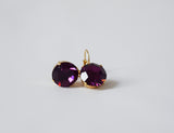 Swarovksi Amethyst Purple Earrings - Medium Round