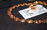 Madeira Topaz Swarovski Crystal Necklace - Medium Oval