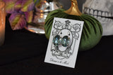 Indian Sapphire Swarovski Crystal Earrings - Large Oval