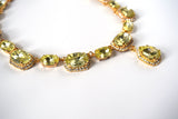 Citrine Yellow Halo Riviere Necklace