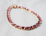 Light Pink Swarovski Crystal Collet Necklace - Small Octagon