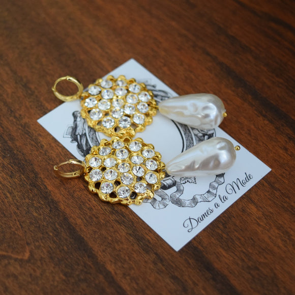 Beads Earrings Artificial Pearl Ear Lobe Drop Dangler - Temu