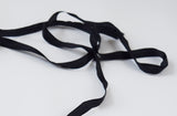 Silk Ribbon - Black - 1/4" wide - Two Yards