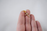 Cross Pendant - Tiny Crystal