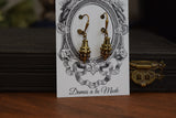 Bronze Glass Lampwork Bead Earrings