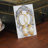 18th Century Baroque Pearl and Huge Hoop Earrings