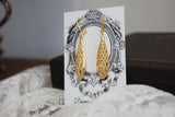 Golden Lattice Teardrop Earrings