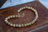 Renaissance Golden Fluted Bead Necklace