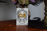 Yellow Topaz Crystal Earrings - Medium Oval