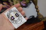 Violet Purple Aurora Crystal Earrings - Medium Octagon