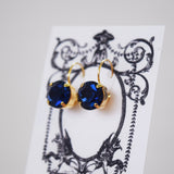 Dark Sapphire Swarovski Crystal Earrings