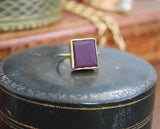 Large Raw Ruby and Vermeil Ring