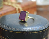 Large Raw Ruby and Vermeil Ring