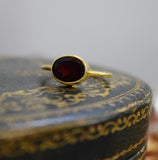 Garnet Gemstone Vermeil Ring