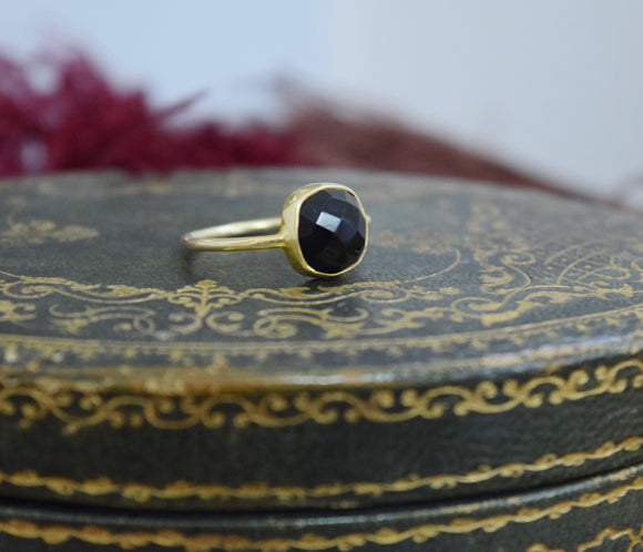 Onyx and Vermeil Ring