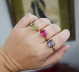 Quartz and Vermeil or Sterling Rings - Size 4.5 SALE