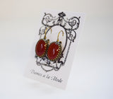 Carnelian Crown Earrings
