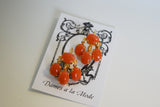 Girandole Earrings - Small Oval Coral